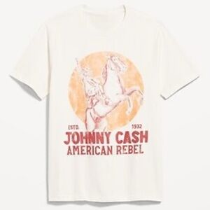 Johnny Cash American Rebel T-Shirt Beige XXXL/T NWT IN PACKAGE